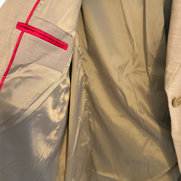 J.Crew Vivienne Italian Wool Blazer Tan Gold Button Women’s 12T Tall - Picture 9 of 16